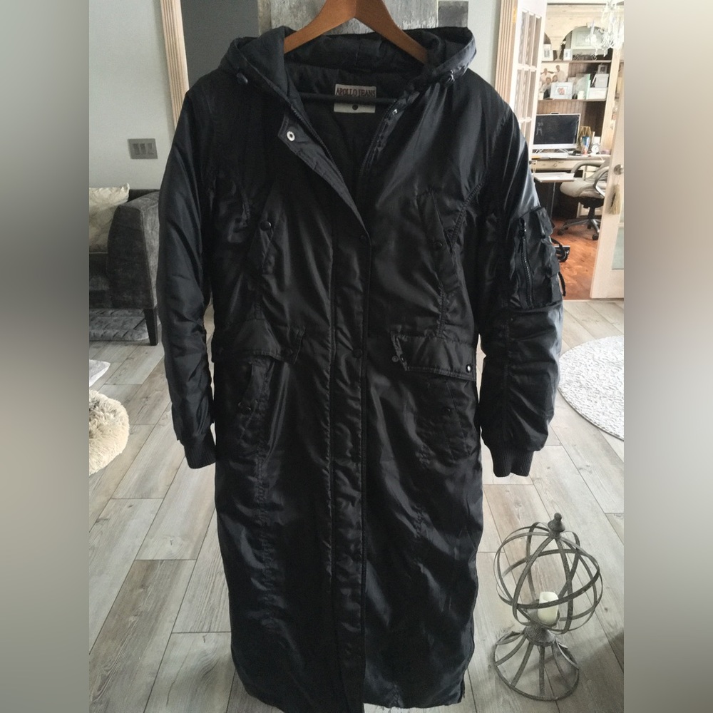 Puffer Coat Long size L (10-12 ) Black